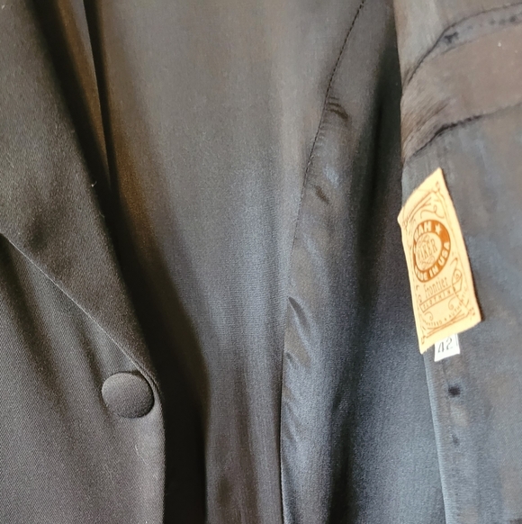 Wah Maker Men's Frock Black Long Coat Vintage Business Casual Western - Picture 8 of 8